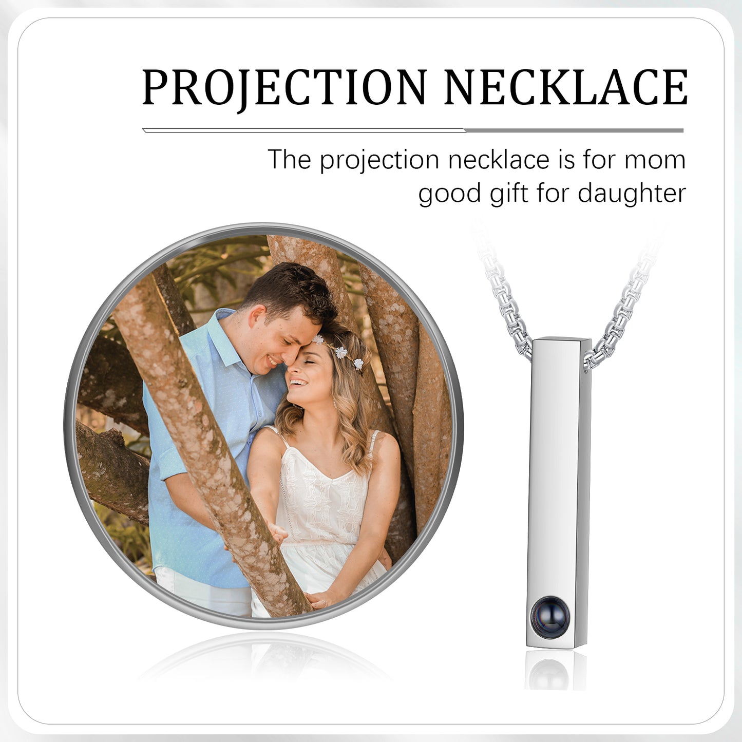 Custom Photo Projection Necklace