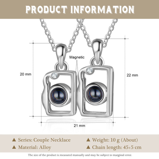 Personalized 100 Language I Love You Projection Necklace