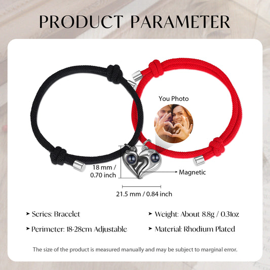 Photo Projection Couple Bracelet