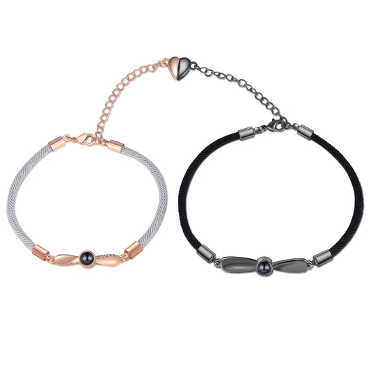 Custom Photo Projection Couple Bracelet