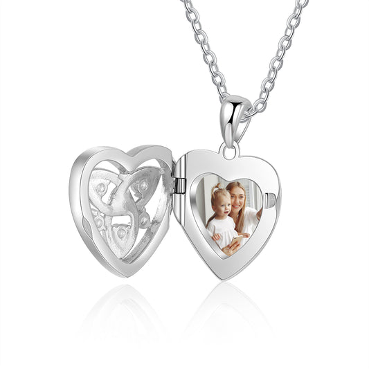 Custom Heart Photo Necklace