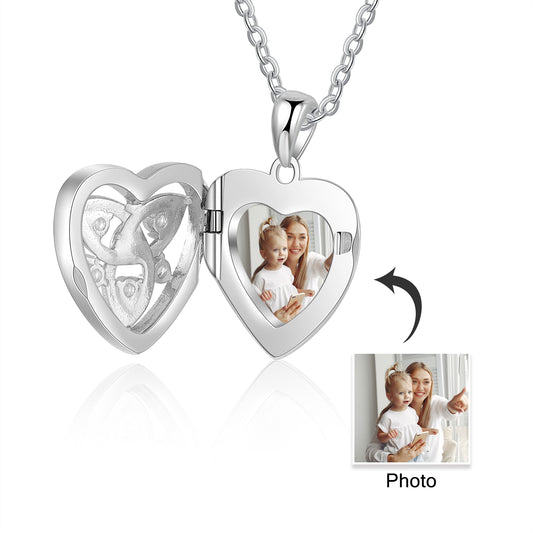 Custom Heart Photo Necklace