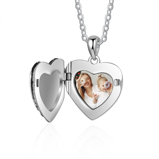 Custom Photo Heart Necklace
