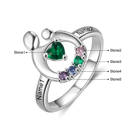 Custom Mother and Child Ring