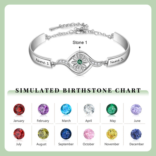 Custom Name Flower Bracelet