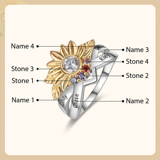 Custom Sunflower Ring