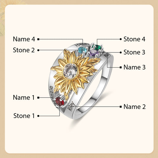 Custom Sunflower Ring