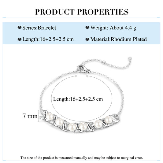 Custom Name Pearl Barcelet