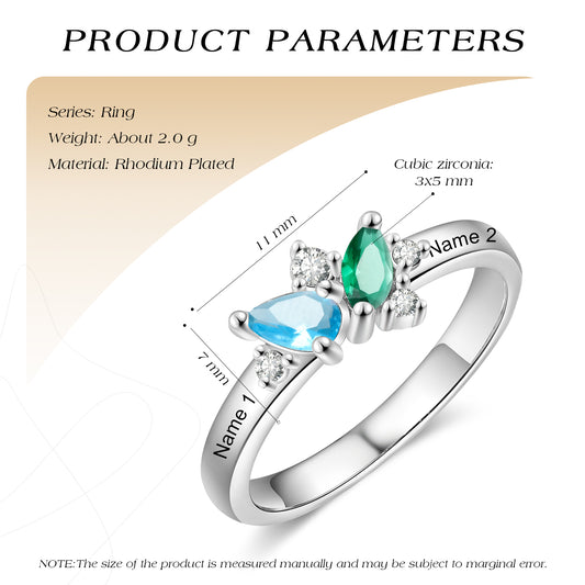 Custom Birthstone Women Ring