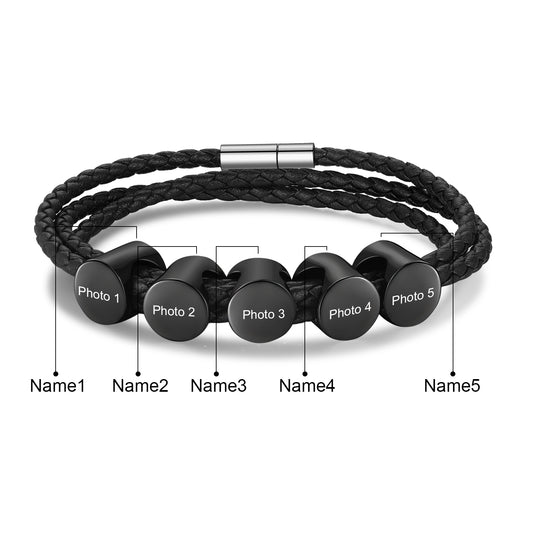 Custom Photo Leather Bracelet