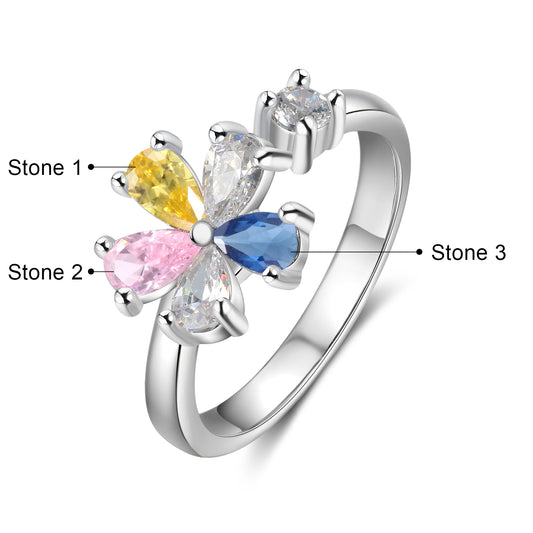 Personalized Flower Ring