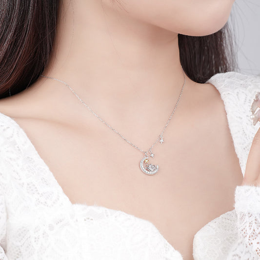 925 Sterling Silver Snails Necklace