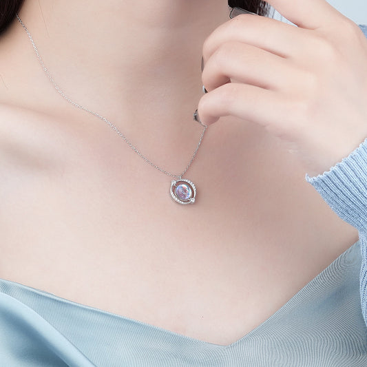 925 Sterling Silver Circle Necklace