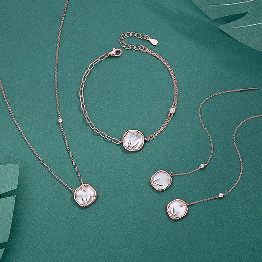 925 Sterling Silver Bamboo Necklace