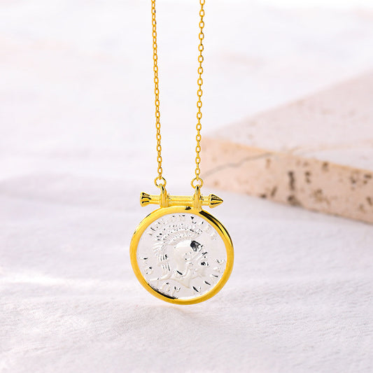 Portrait Ancient Coins Pendant Necklace