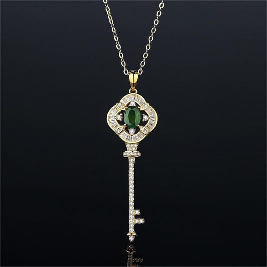 925 Sterling Silver Key Necklace