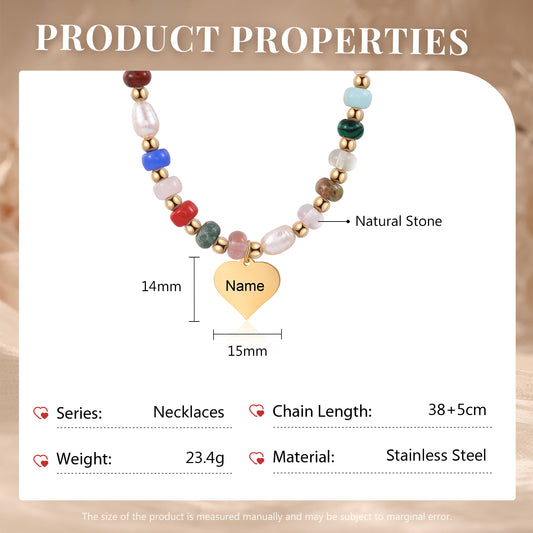 Custom Name Beaded Necklace