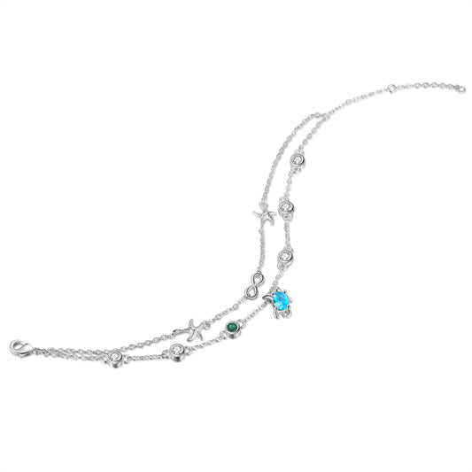 Custom Birthstone Anklet