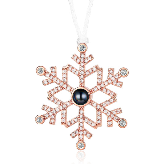 Personalized Snowflake Projection Photo Ornament