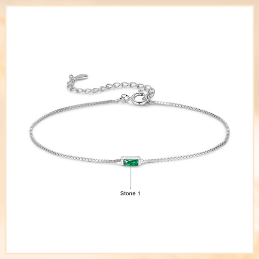 925 Sterling Silver Custom Birthstone Bracelet