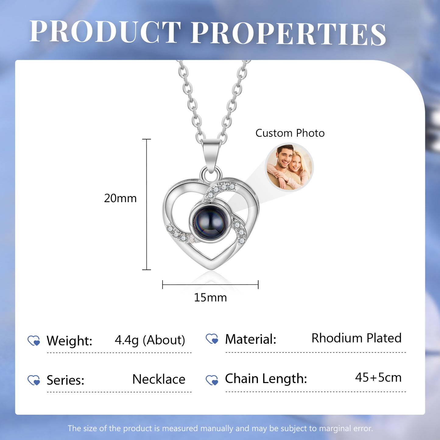 Custom Photo Projection Necklace