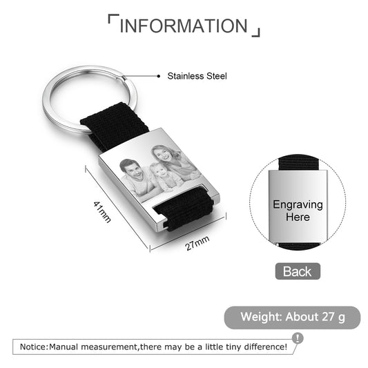 Personalized Stainless Steel Spotify Keychain