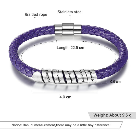Engraved Stainless Steel Bracelet
