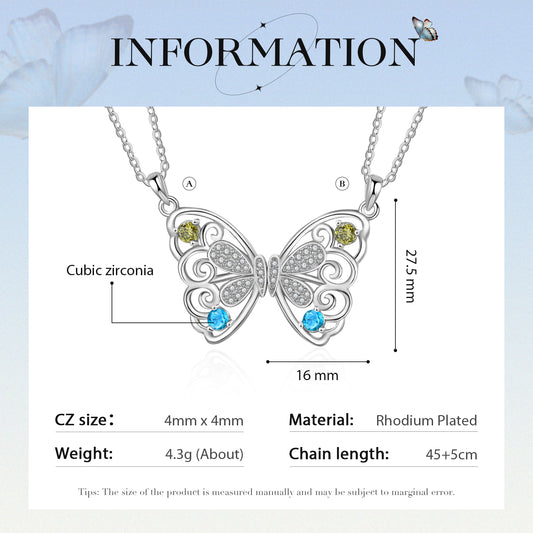 Custom Butterfly Friend Necklace - iYdr