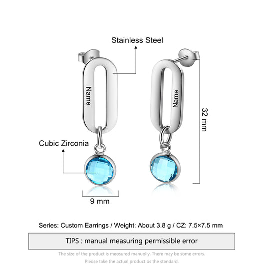 Custom Stone Earrings