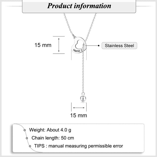 Engraving Stainless Steel Necklace