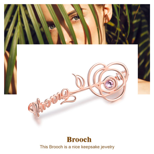 Custom Name Brooch