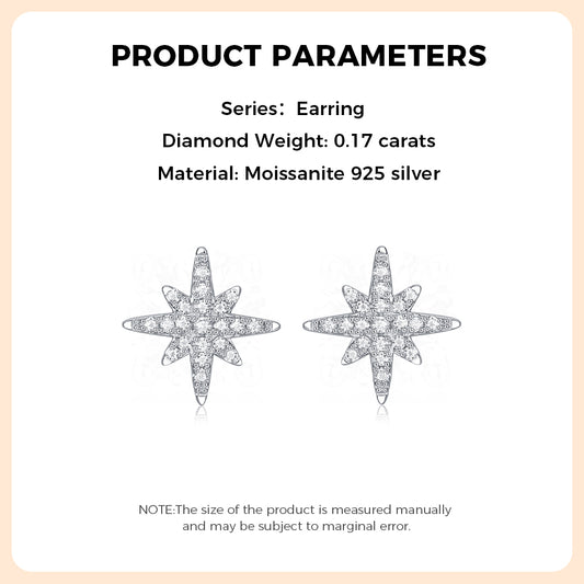 925 Sterling Silver Moissanite Earrings