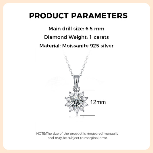 925 Sterling Silver Moissanite Necklace
