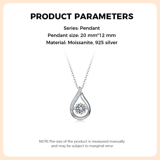 925 Sterling Silver Moissanite Necklace
