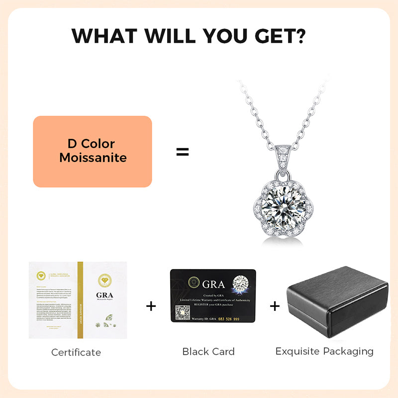 925 Sterling Silver Moissanite Necklace