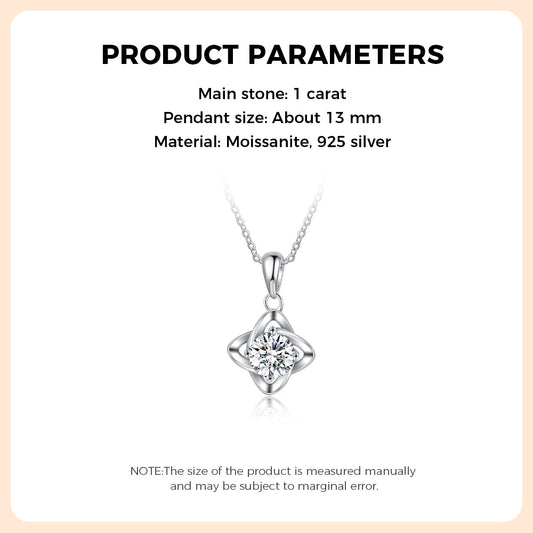 925 Sterling Silver Moissanite Necklace