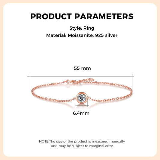 925 Sterling Silver Moissanite Bracelet