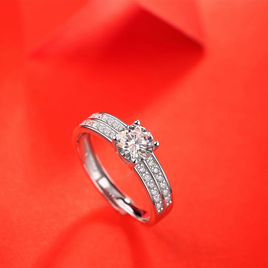 925 Sterling Silver Moissanite Ring - iYdr