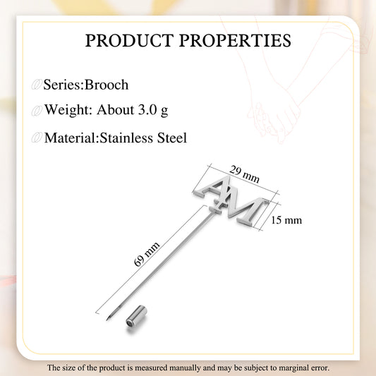 Custom Letter Brooch