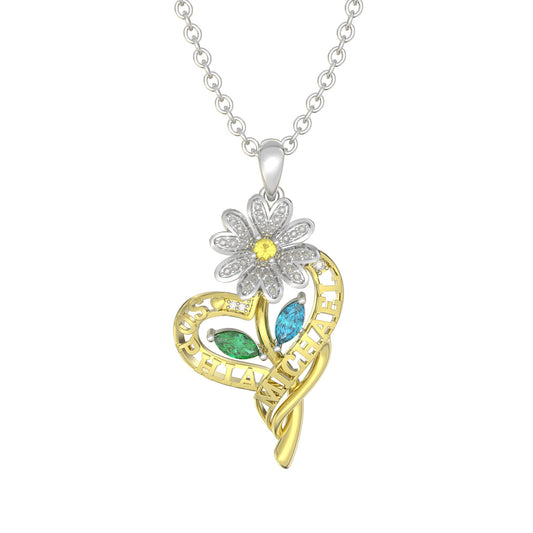 Personalized Daisy Necklace