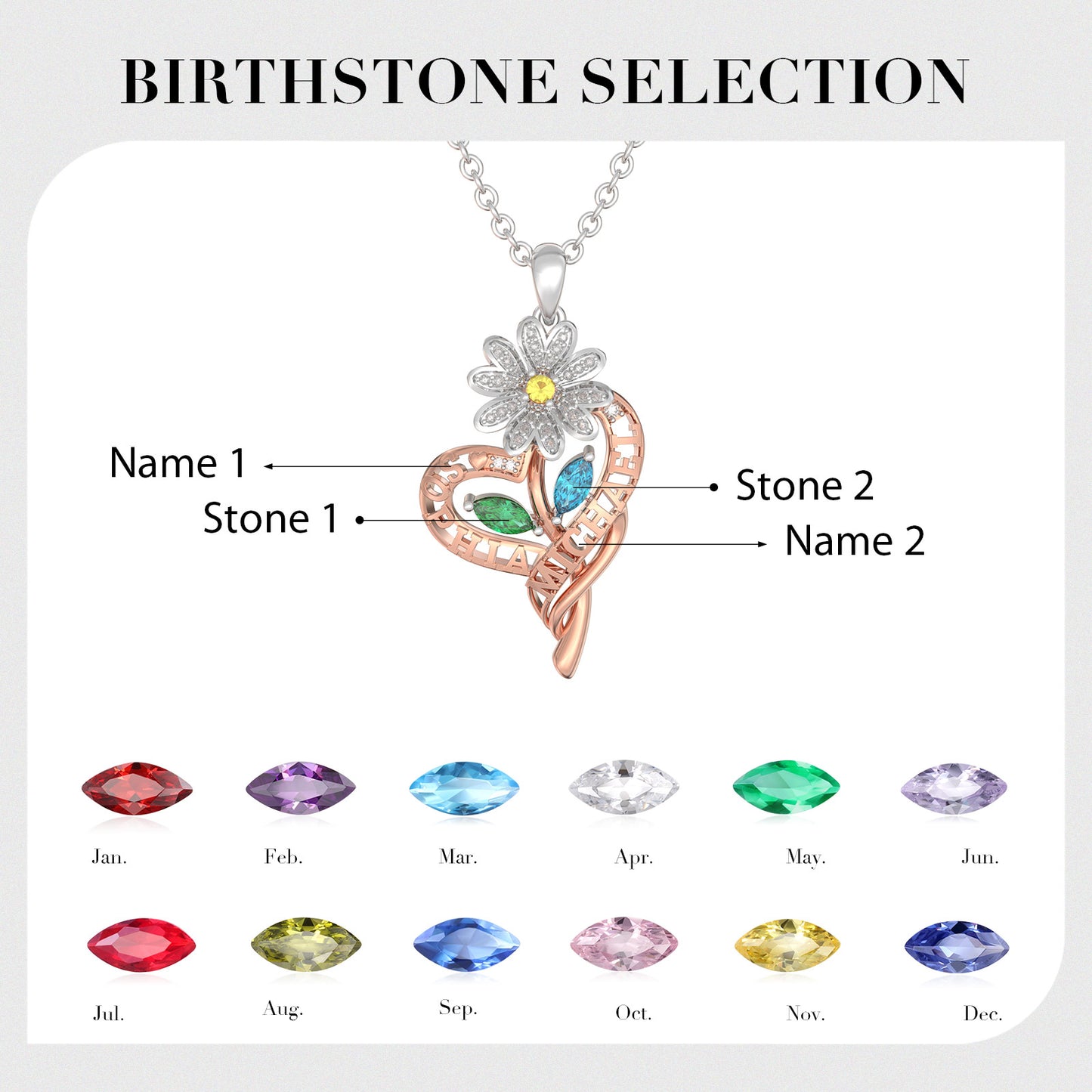 Personalized Daisy Necklace