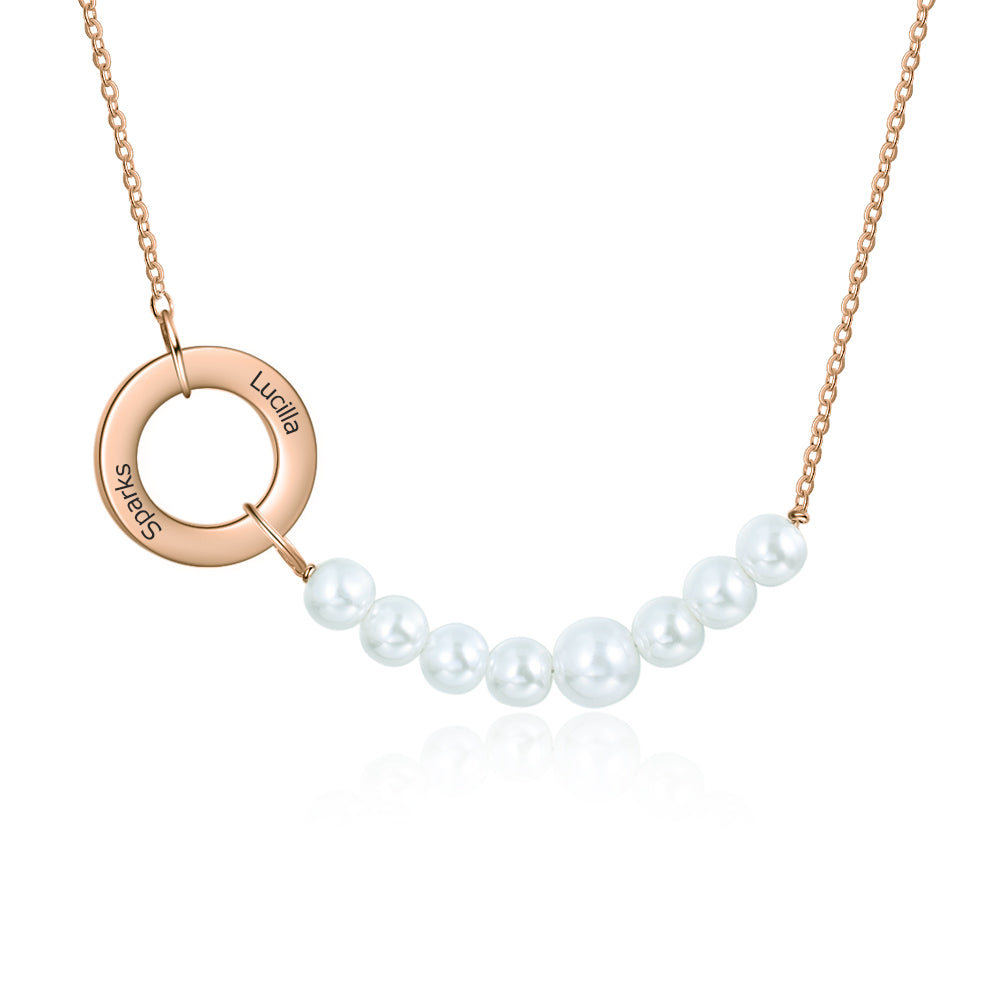 Personalized Stainless Steel Pearl Necklace