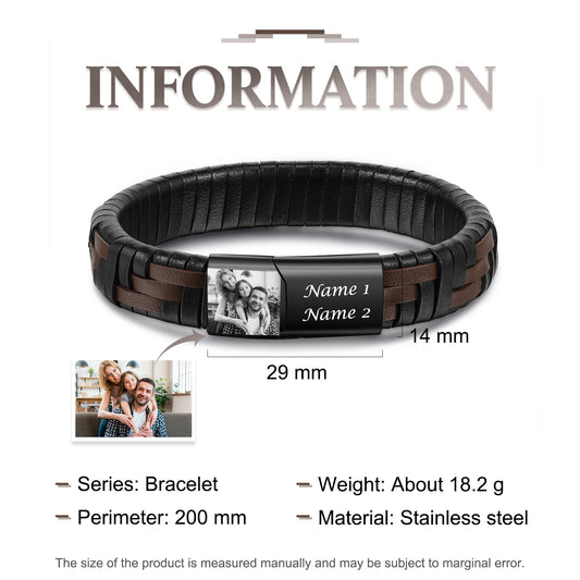 Custom Photo Men Bracelet