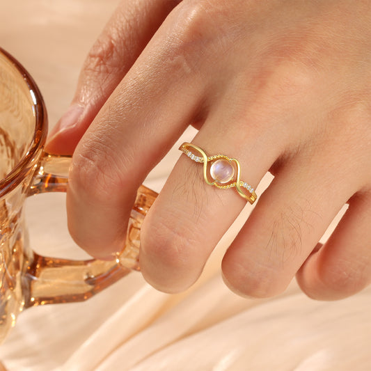 K Gold Moonstone Ring - iYdr
