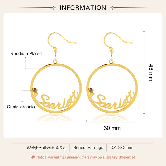 Custom Name Earrings