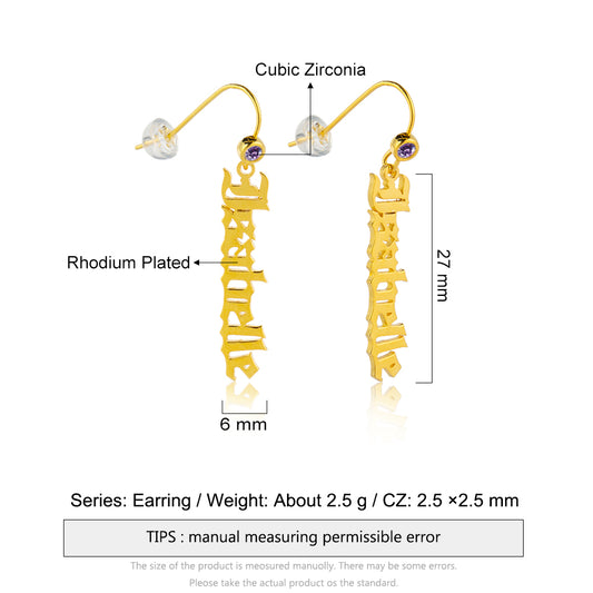 Custom Name Earrings