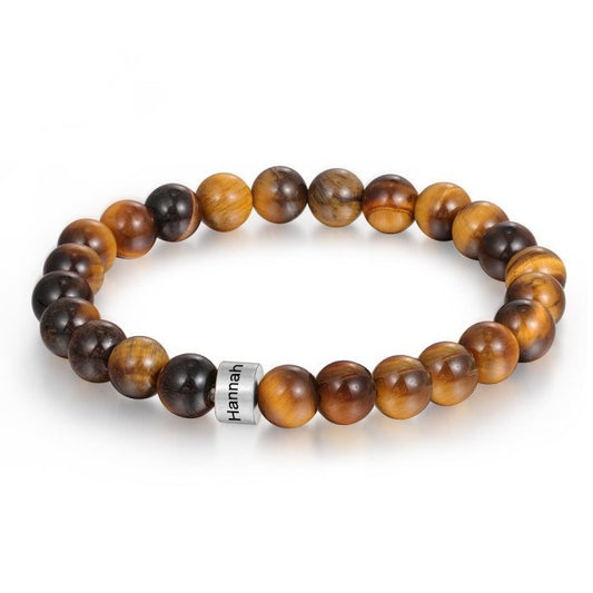 Personalized Natural Stone Bracelets-Tiger Eye Stone