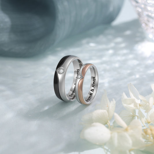 Custom Stainless Steel Couple Ring