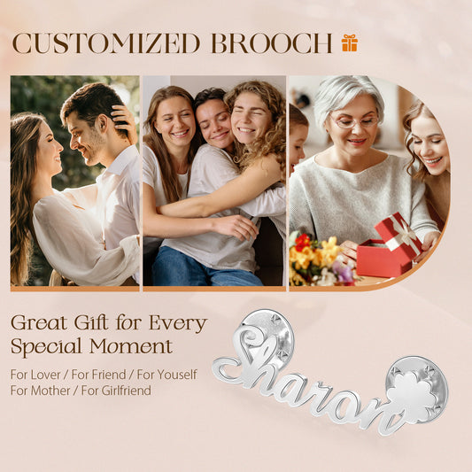 Custom Name Brooch