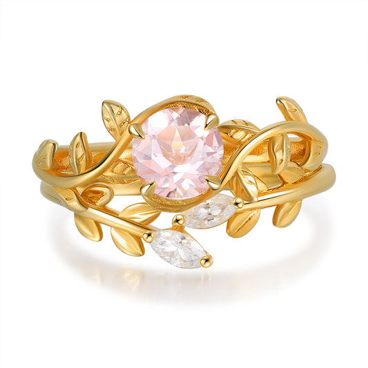 K Gold Natural Morganite Ring